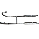 Układ wydechowy kolana tłumiki M-72 rybki  SUROWY